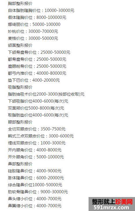 �Ͳ��Ѻ���������ҽԺ�۸��2017һ��